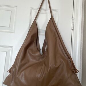 Vince Camuto Tan Leather Hobo Bag